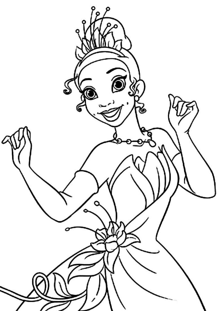 Desenhos para colorir de a princesa e o sapo para colorir -pt